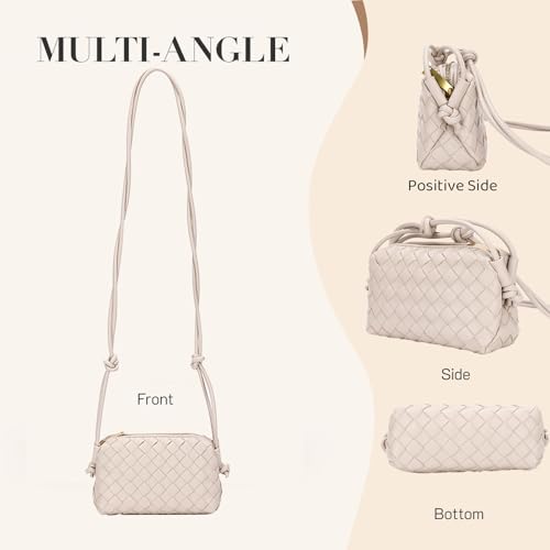 Vegan Leather Woven Crossbody Bag for Women, Braided Trendy Shoulder Bag -Handwoven Handbag Purse4