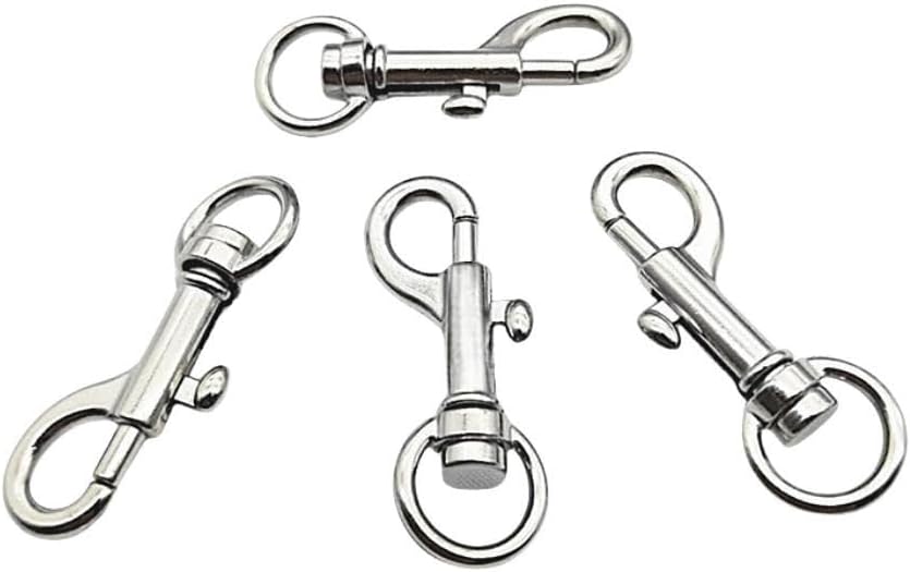Flag Clips Swivel Snap Hooks, 4 Pcs Zinc Alloy 1.8 Inch Multifunctional Swivel Snap Hooks for Dog Leash Hook Boat Rope Keychain - Image 4