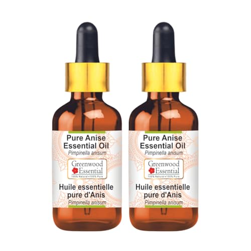 Huile essentielle d'anis vert pimpinella anisum distillée vapeur lot de 2 flacons 100ml