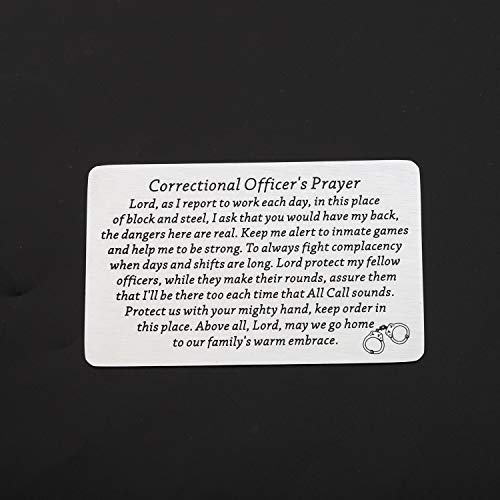 CHOORO Correctional Officer Prayer Wallet Card Insert Correctional Officer Jewelry Christian Gift Religious Jewelry Gift from Correctional Officer (Correctional Officer Prayer Wallet Card)2