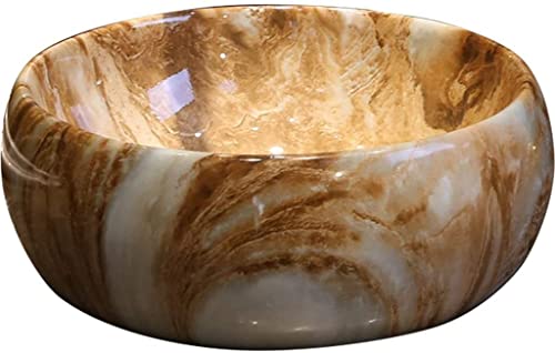 Vasque à poser , Lavabo de salle de bain Lavabo d'art d'hôtel de luxe Lavabo de salle de bain Art de l'industrie rétro Lavabo au-dessus du comptoir Lavabo ovale en...