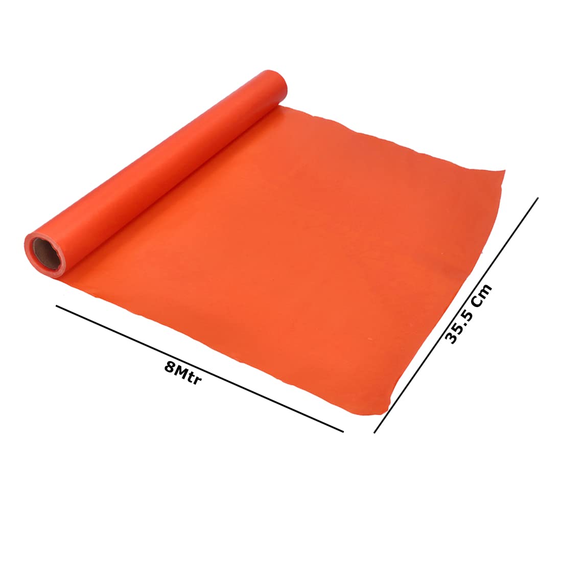 Navneet Youva | Synthetic | Cover Roll | Stripes | 5 Star | 8 Meter | Orange | Pack of 1 1