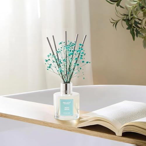 Image of Airkeep Reed Diffuser Set,3.38 fl oz (100 ml) - Ocean Breeze Oil Diffusers with 8 Reed Sticks, Home Fragrance Reed Diffuser for Bathroom Shelf Decor