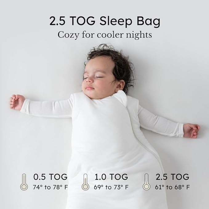 Image of KYTE BABY Sleep Bag 2.5 TOG, Rayon Made From Bamboo Wearable Blanket, Dual Zipper For Infants And Toddlers Nursery Essentials