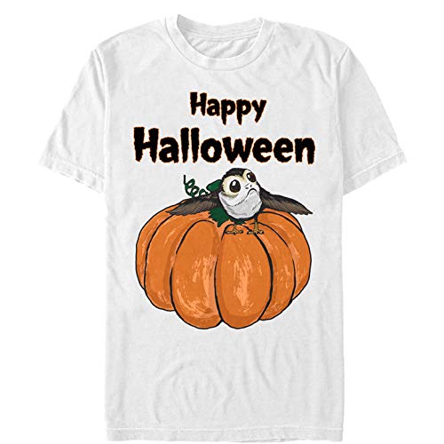 Image of Star Wars The Last Jedi Men's Happy Halloween PORG White T-Shirt