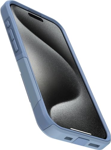 OtterBox iPhone 15 Pro (Only) - Commuter Series Case - Crisp Denim (Blue) - Slim & Tough - Pocket-Friendly - with Port Protection - Non-Retail Packaging - image 4