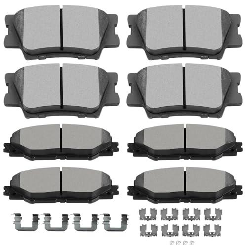 Image of SCITOO D1211 D1212 Front Rear Ceramic Brake Pads Sets Fit For Pontiac Vibe 2009-2010,For Toyota Matrix 2009-2013,For Toyota RAV4 2006-2012