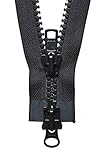 YKK Two Way Slider Zip, No. 580 Black, 61 cm Length