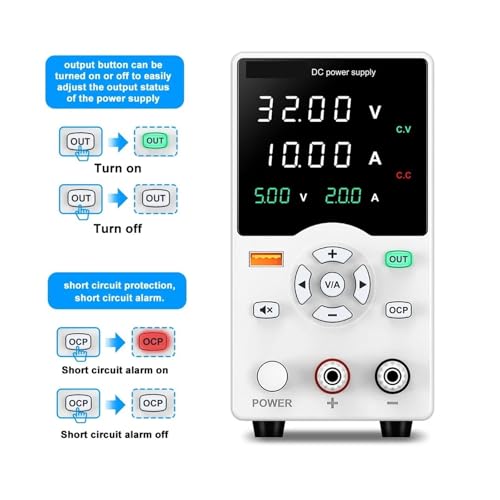 Alimentation CC réglable linéaire GA1602B avec affichage de charge rapide USB