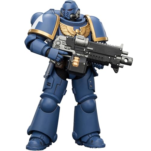 JOYTOY Warhammer 40k Ultramarines Intercessor with Bolt Rifle Bolt Pistol and Chainsword 1/18 Action Figure Collect And Display Model
