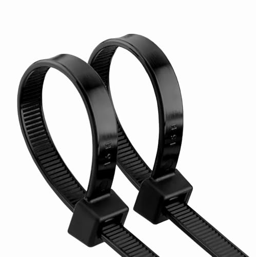 48 Inch Extra Long Heavy Duty Cable Ties 12-Piece UV Resistant Black Nylon Zip Ties 200 LB Tensile Strength