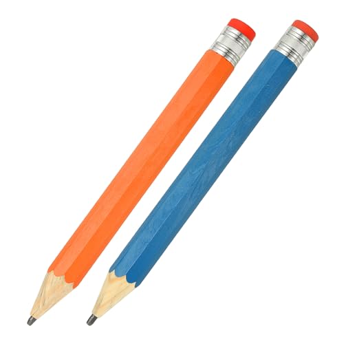 Lot de 2 crayons géants de 34 cm avec capuchon pour décoration d'intérieur