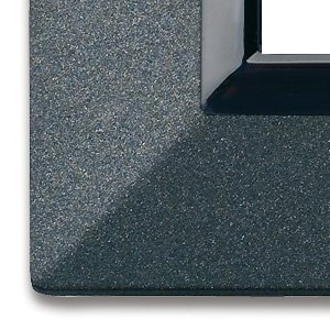 Placca zama44 Graphite 2+2m en zamac brossé pour finitions électriques haut de gamme