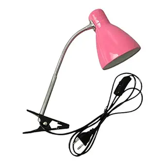 MYADDICTION 360 Degree Clip on Music Stand Night Lamp Reading Light EU Plug Pink