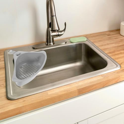 Image of balacoo Kitchen Sink Sponge Holder with Self-Draining Design Multipurpose Corner Rack for Dish Sponges and Washcloths Plastic Organizer 10.23X6.29X3.93In