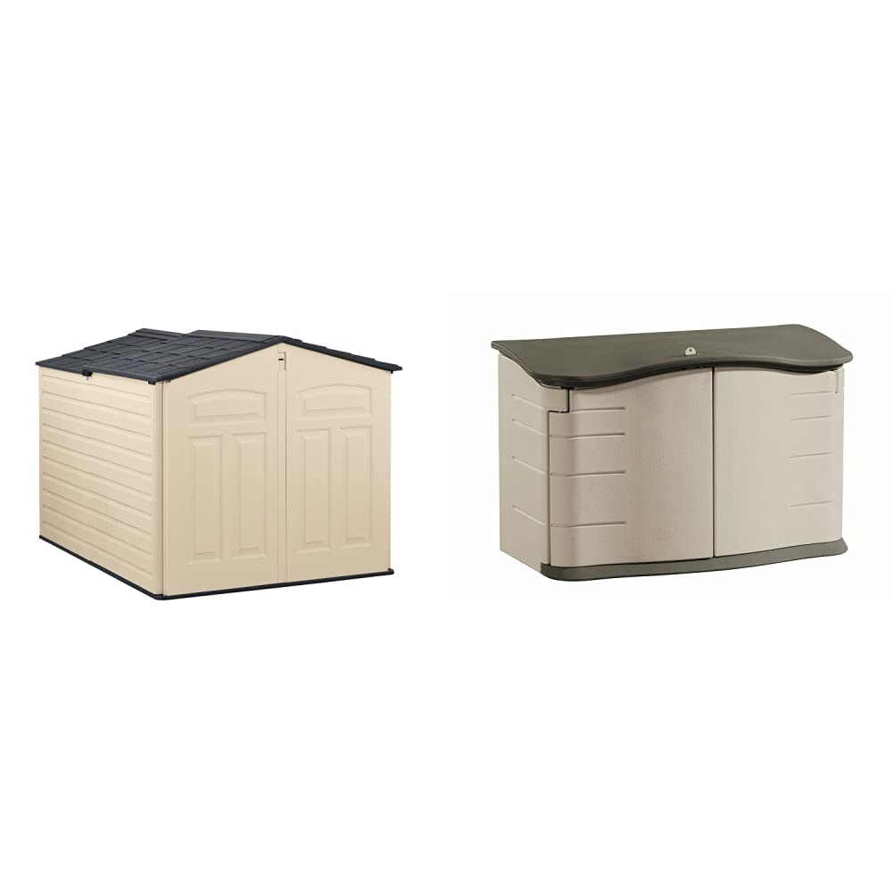 Buy Rubbermaid SlideLid Resin Weather Resistant Outdoor Storage Shed