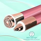 iMusthav 2 in 1 Eyebrow and Facial Hair Remover for Women Painless Electric Razor Epilator Trimmer Shaver with 18K Gold-Plated, USB Rechargeable, 360° LED for Flawless Eyebrow and Face Hair Removal - Image 5