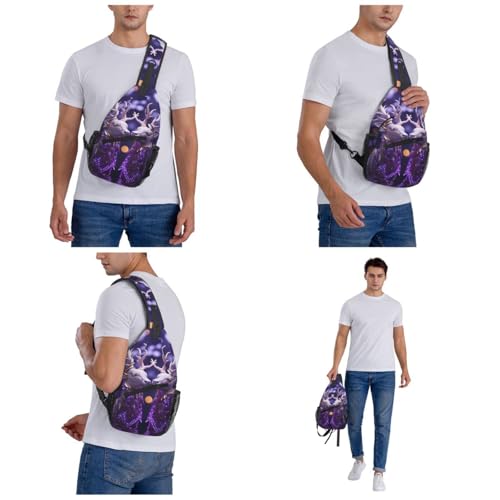 Bolso tipo sling unisex negro para viaje y senderismo miniatura 6