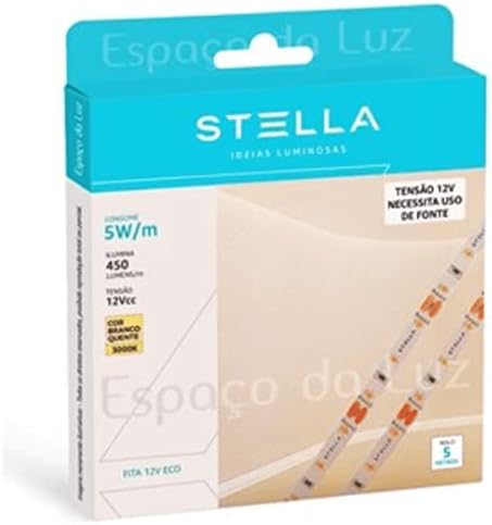 STELLA FITA LED ECO 5W/M 12V IP20 3000K STH7804/30 BRANCO QUENTE