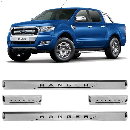 Jogo Soleira Porta Adesivo Resinada Ranger 2013 Até 2020