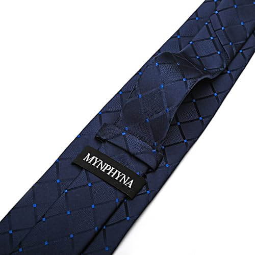 Image of Men's Tie Set with Pocket Square, Cufflinks and Gift Box | 100% microfiber; tie 59 x 3.15 in; square 10 x 10 in; gift box included