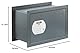 Burg-WÄCHTER Wandtresor mit Zahlenschloss, 16,5 l, 15,37 kg, Pure-Safe PSW 130 E, Anthrazit, Außen: 313 x 445 x 195 (HxBxT)
