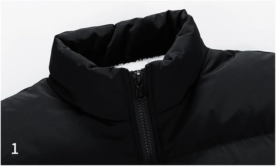 Men Cargo Cotton Padded Jacket Winter Warm Bubble Parka Thick Fleece Lining Overcoat Casual Outdoor Coat