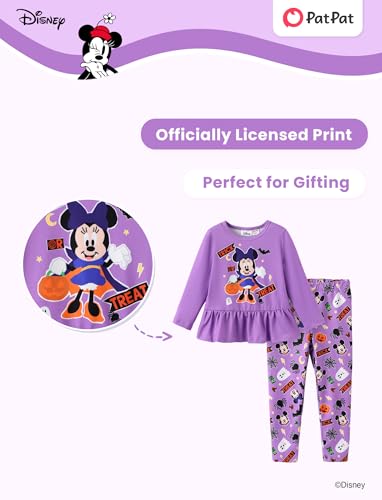 Image of Disney Minnie Mouse Frozen Princess Marvel Toddler Girls Clothes Long Sleeve Sweatshirt + Leggings 2pcs Outfits Set 2-6Y
