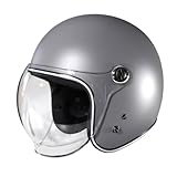 モトベース（MOTO BASE）SG・PSC規格 バイク用 シールド付 ヴィンテージ タイプ ジェットヘルメット｜MBHL-VJ01S｜アーミーグレイ/フリー（57～60ｃｍ未満)