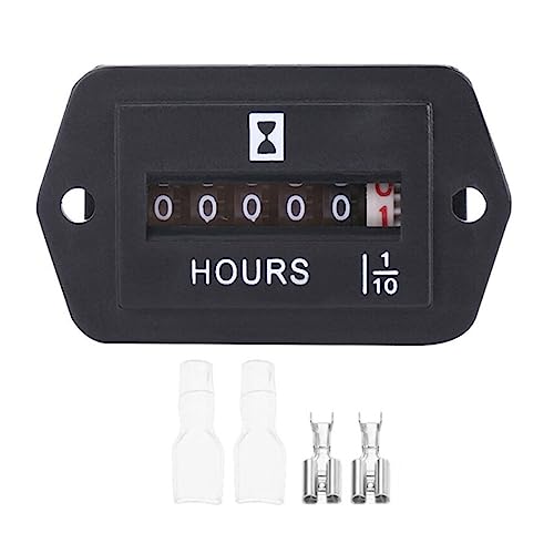 DRAGONRUN Accumulating Counter Digital Display Electronic Timer for Diesel-Gasoline Engine Generator Industrial Counter Hour Meter