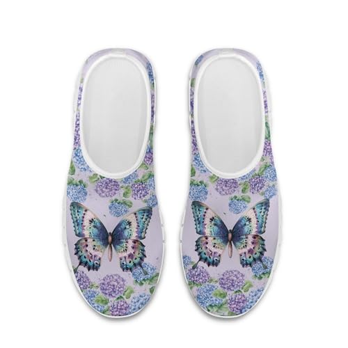 Image of Hummingbird Floral Print Lightweight Walking Shoes for Women Mesh Casual Sneakers Size 5-10.5