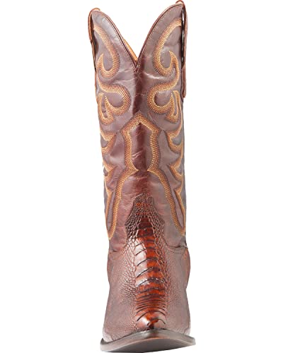 El Dorado Men's Handmade Ostrich Leg Western Boot Round Toe - Ed22034