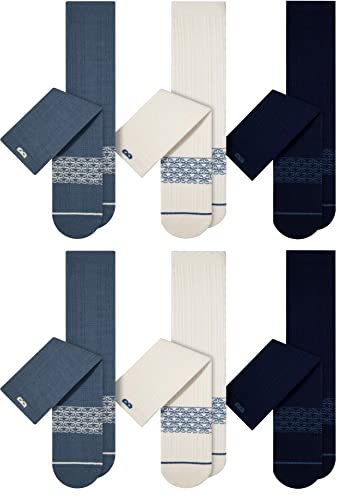 Pair of Thieves Men's Athletic Cotton Crew Socks - 6 Pack Cushioned Comfort Socks for Sports, Work & Casual Wear