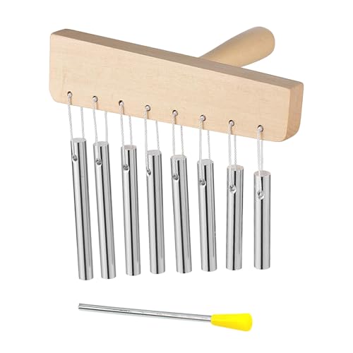 Chimes Instrument - 8 Note Bar Chimes | Classroom Attention Getter, Musical Decor, Meditation Accessories for Practice and Performance