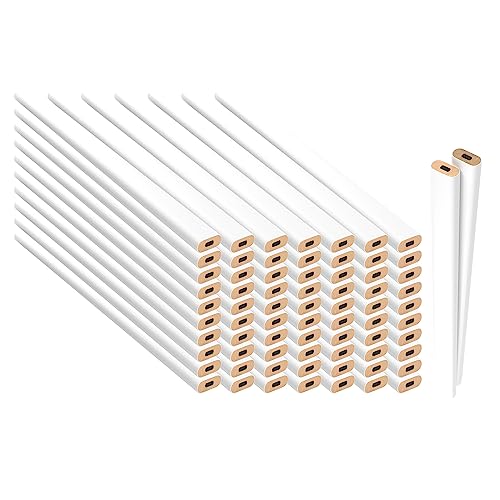 GRAPHITE Hard Lead Carpenter Pencils Bulk - (72) Pieces Lumber Wooden Pencil #2 (HB) - White