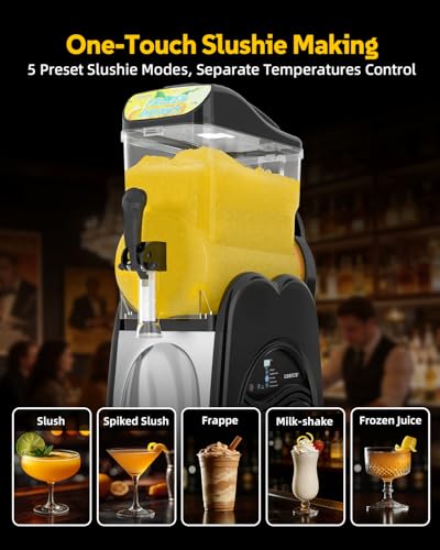 Image of GSEICE Slushie Machine for Home 4 Gallons Single Slushy Machine for Margaritas Slushy'S Frozen Drinks, 110V /60Hz Frozen Drink Machine for Family Reunion Birthday Wedding Parties