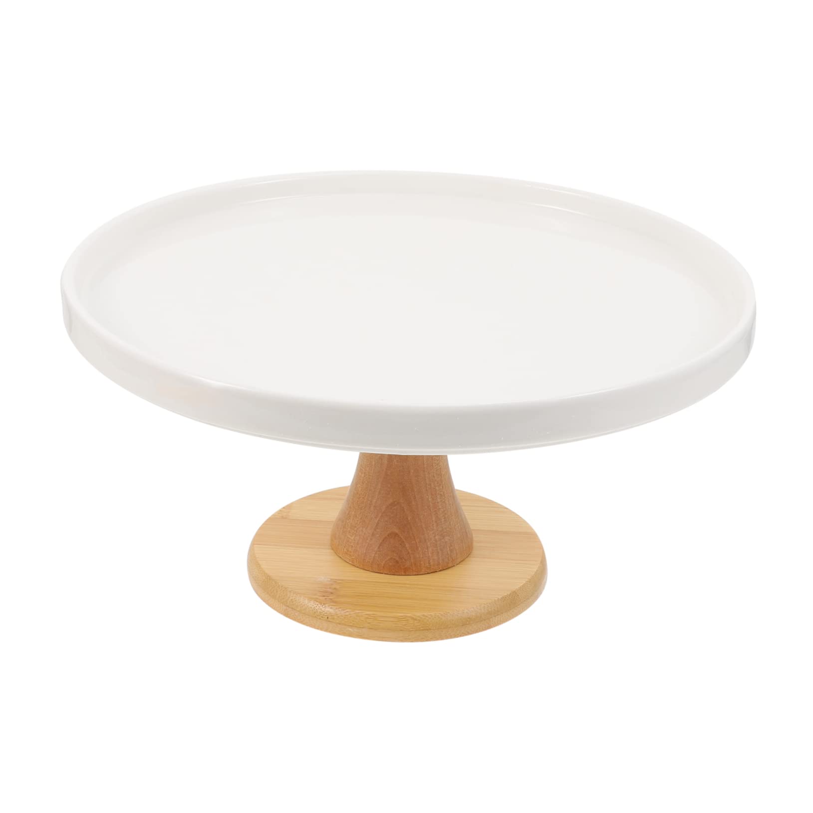 Expositor para Tartas Decorativo de Madera y Cerámica, Ligero