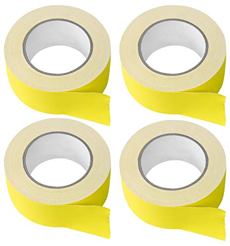Rockville (4) Rolls Pro Audio/Stage Wire Rock Gaff Yellow Gaffers Tape 2