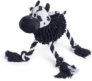 Petface Farmyard Buddies Dumpy Donkey Plush Dog Toy, Grey
