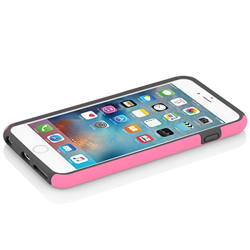 Iphone 6S Plus Case, Incipio Dualpro Case [Shock Absorbing] Cover Fits Both Apple Iphone 6 Plus, Iphone 6S Plus - Highlighter Pink/Charcoal #TOP3
