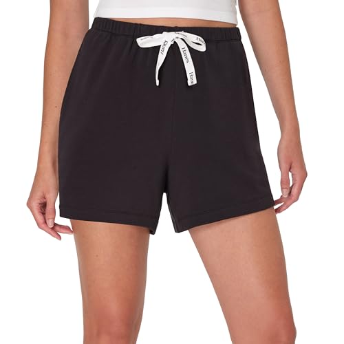 Hanes Womens Originals French Terry Lounge Shorts, Comfywear Loungewear, Sleep Shorts for Women, 4