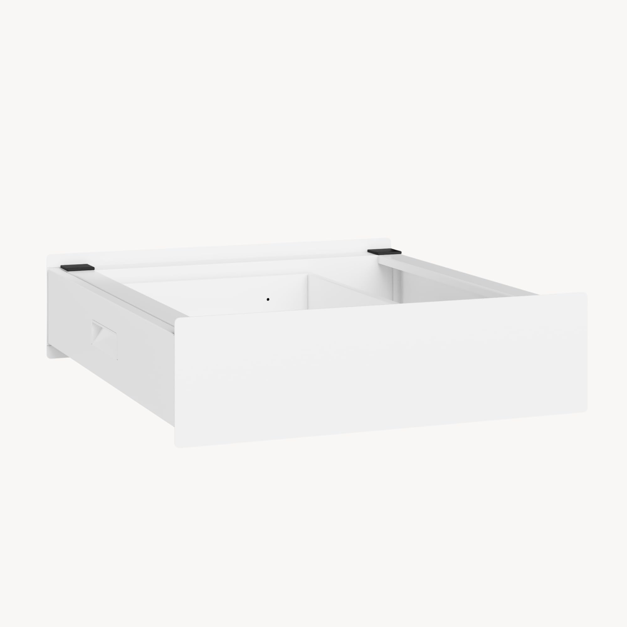 [en.casa] Kit Sovrapposizione Lavatrice Asciugatrice 61x54 cm Bianco | Set Congiunzione Accatastamento Supporto Universale Con Cassetto Cinghia di Fissaggio Colonna Bucato in Acciaio