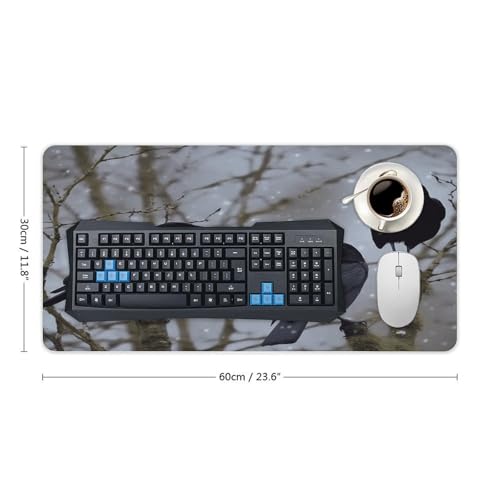 Black Crow Birds Desk Pad con base de goma grande miniatura 2