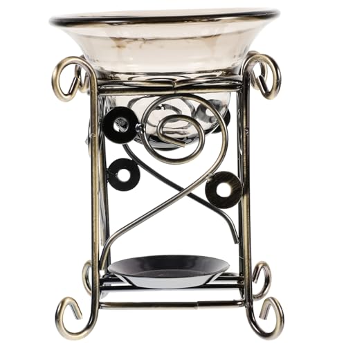 TOPBATHY Iron Aromatherapy Burner Oil Burner Desktop Ornament for Essential Oil Diffuser Candle Holder