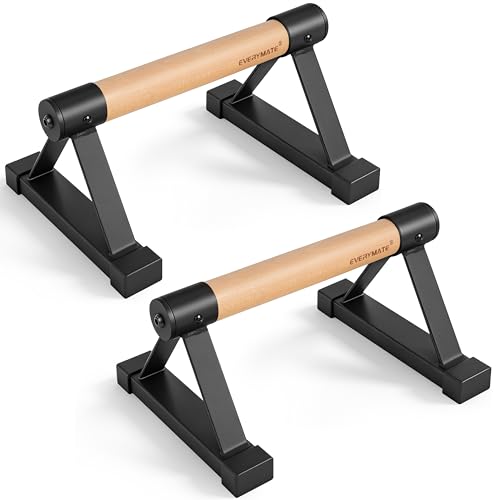 Beech Wood Parallettes with Rubber Feet