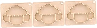 TOYANDONA Prato De Jantar Antiderrapante De Silicone 3 Peças Sucção De Silicone Prato Para Bebê Crianças Pratos Divididos Bandeja De Jantar Prato De Silicone Utensílios De Mesa De