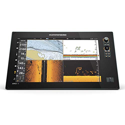 Image of Humminbird APEX 19 GPS Fish Finder with Transducer, MEGA Side Imaging+ & HD Touchscreen