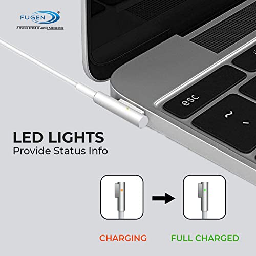 Image of Fugen Compatible Laptop Adapter Charger L Pin MG1 60w 16.5v 3.65a for Unibody MB Pro 13 inch, 15.4 inch A1181, A1184, A1185, A1278, A1280, A1330, A1342, A1344-White