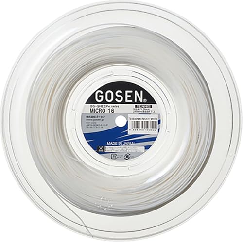 GOSEN OG-Sheep Micro, 17 White 660' All-Round Performance, Synthetic Tennis String