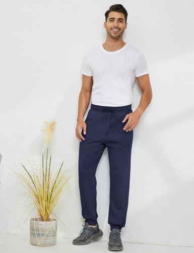 Image of Gihuo Men's Winter Fleece Pants Sherpa Lined Sweatpants Active Running Jogger Pants